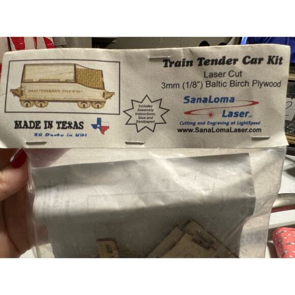 SanaLoma Laser Train Coal Tender Car Birchwood Kit Central Texas Railroad NIP - Picture 5 of 5